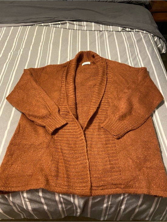 Source Unknown Sweaters - Source Unknown Women's Open-Front Cardigan Sweater in Burnt Orange